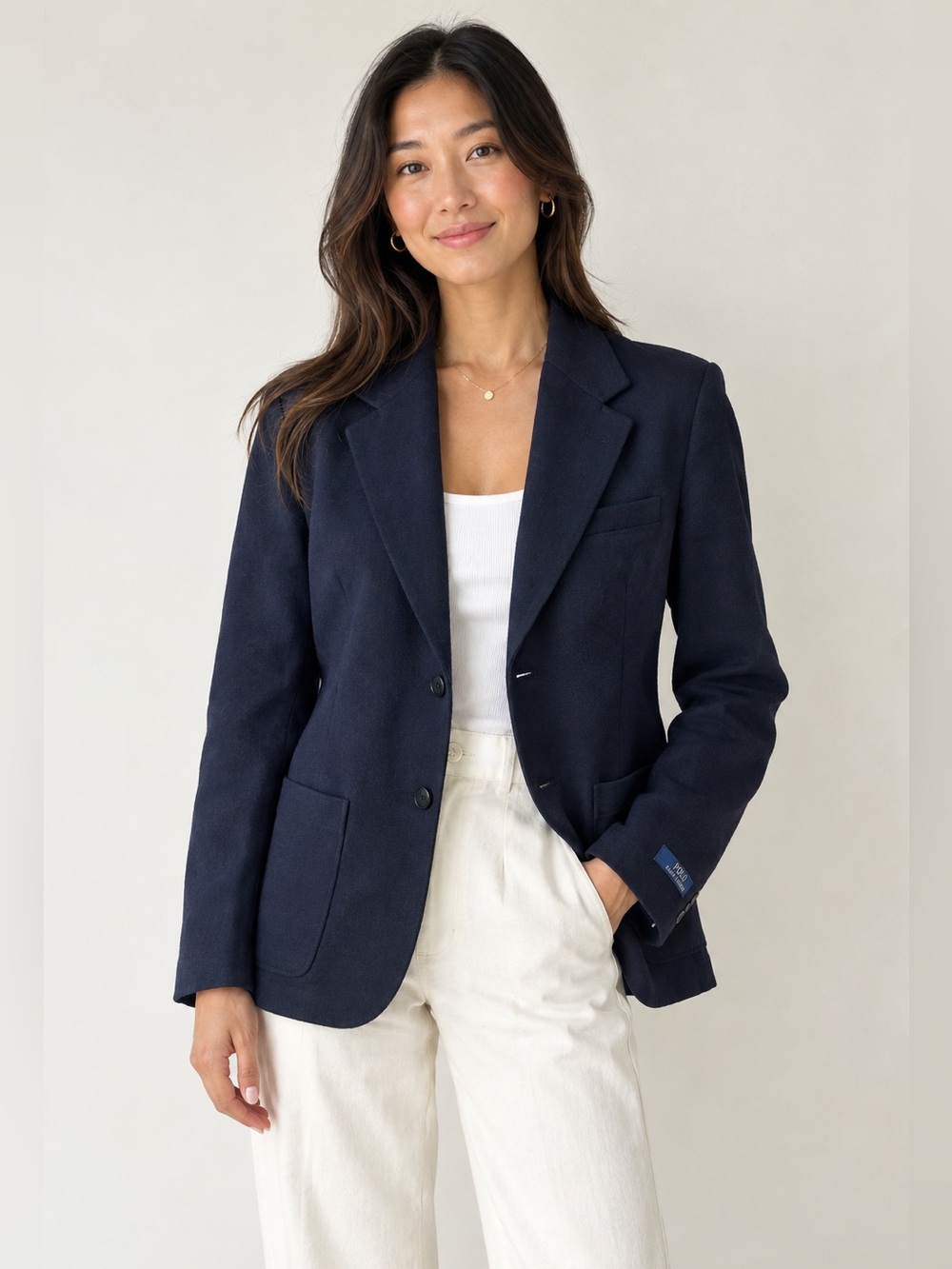 NEW NWT Ralph Lauren knit blazer navy blue classic XL $160